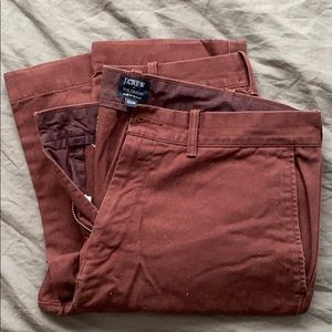 J. Crew driggs chinos, burgundy, 32x34
